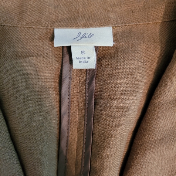 J. Jill | Classic Brown Linen Blazer - Picture 8 of 15